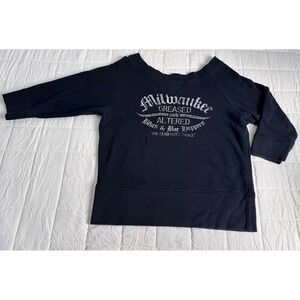 Milwaukee Greased‎ and Altered Old Navy Black Sweatshirt XL